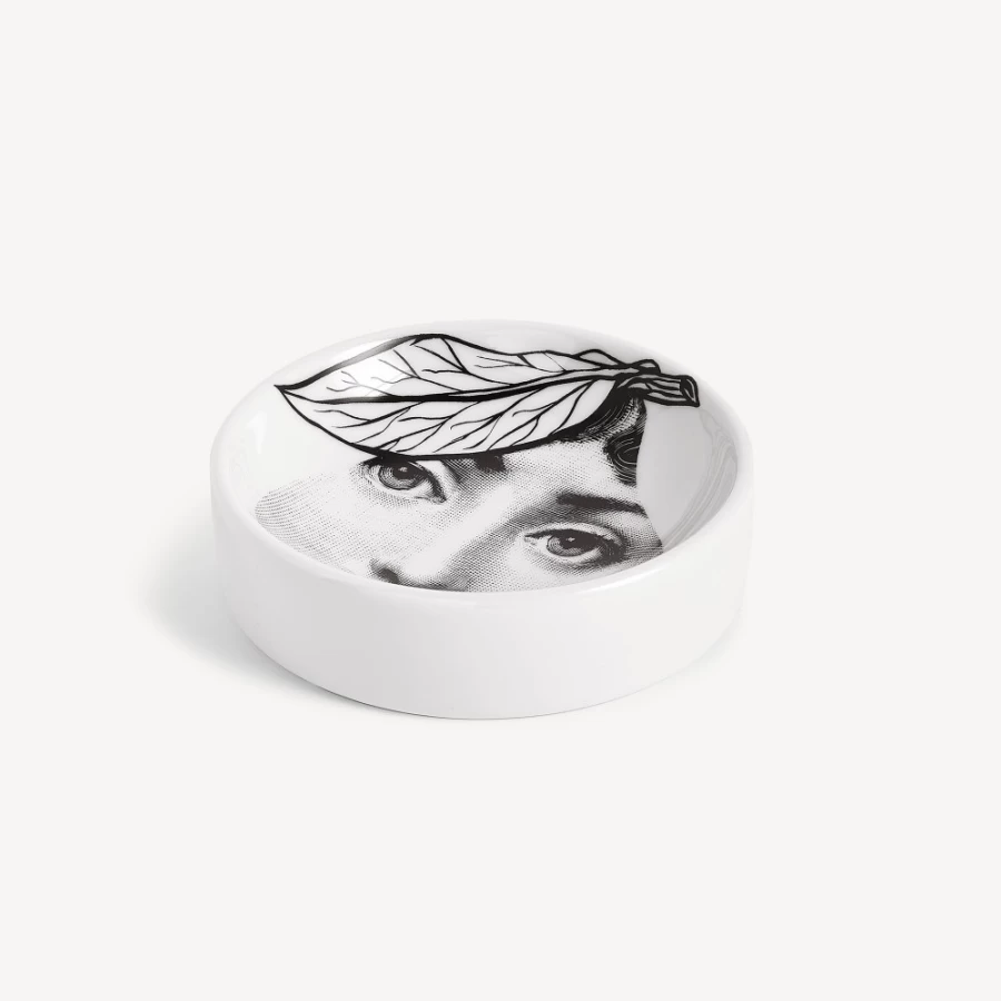 Fornasetti White and Black Tema E Variazioni N.24 Ashtray