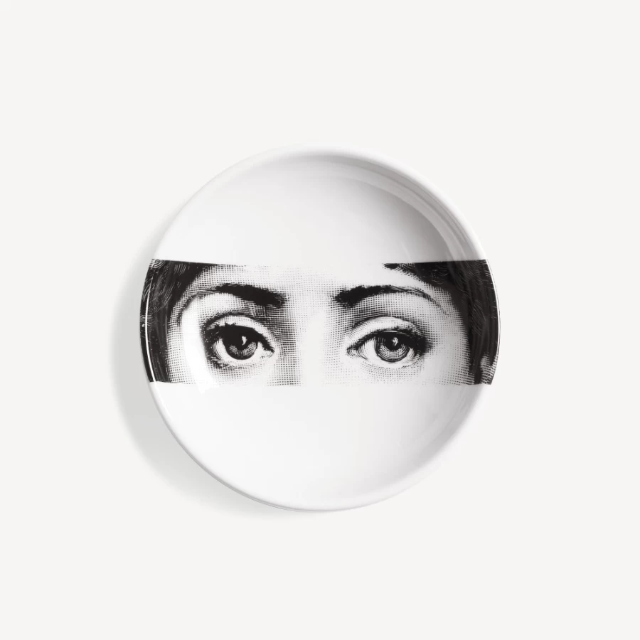 Fornasetti White and Black Tema E Variazioni N.32 Ashtray