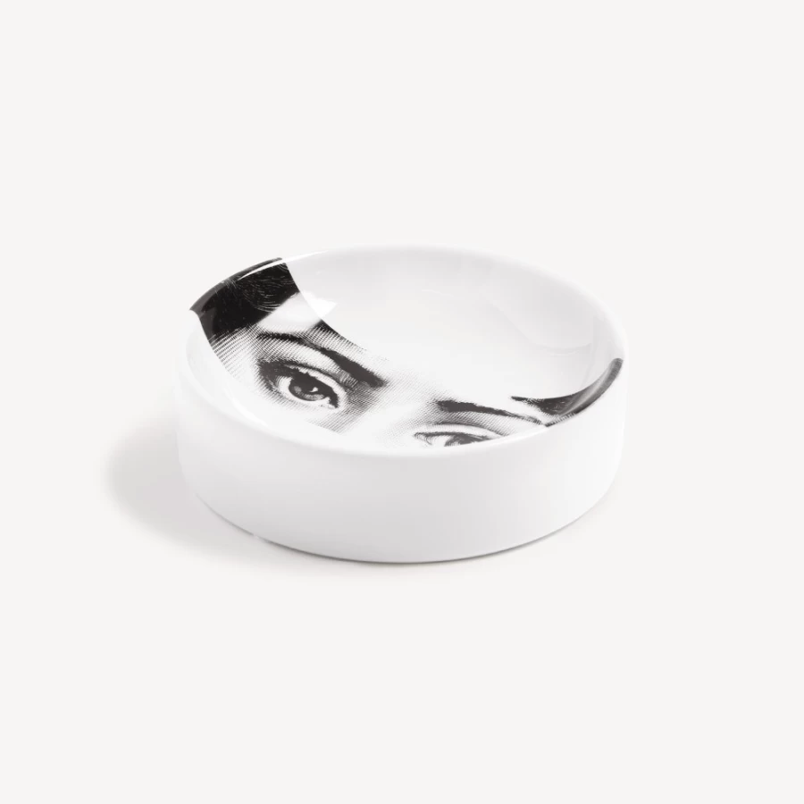 Fornasetti White and Black Tema E Variazioni N.32 Ashtray