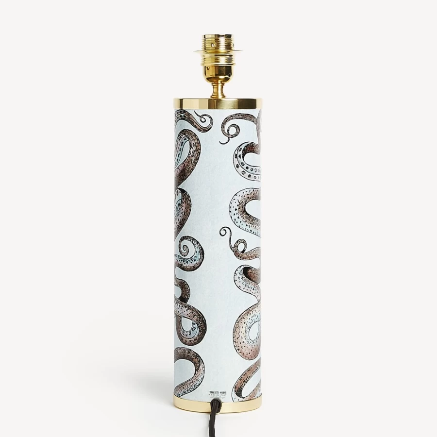 Fornasetti Multicolour Cylindrical Lamp Base Polipo - Designer Home Decor Lighting
