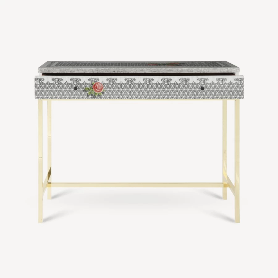 Fornasetti Multicolour Console Table With Drawer - Musciarabia Con Rose Design