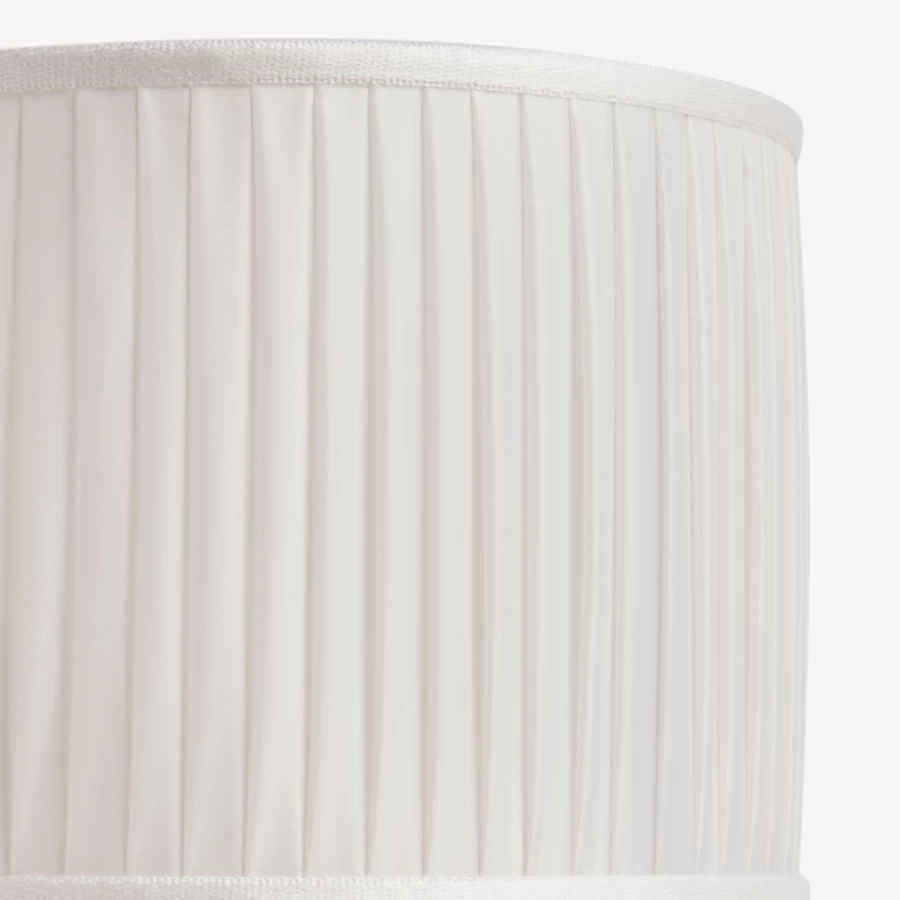 Fornasetti White Pleated Fabric Semi-Cylindrical Lampshade - Elegant Designer Lighting