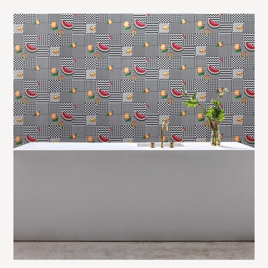 Fornasetti Original Wallpaper Frutta E Geometrico Design