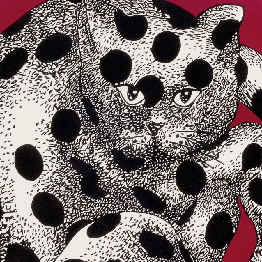 Fornasetti High Fidelity Rug in White, Black & Red - Premium Designer Floor Covering