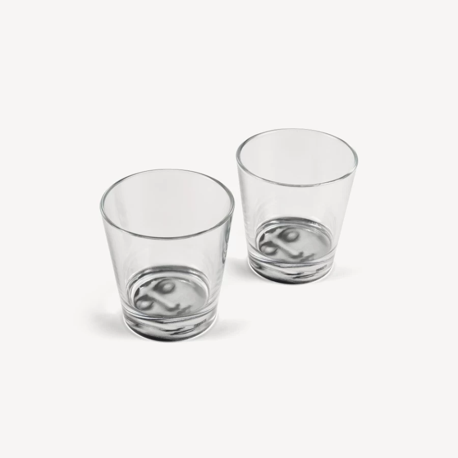 Fornasetti Black Tema E Variazioni 2-Piece Glass Set