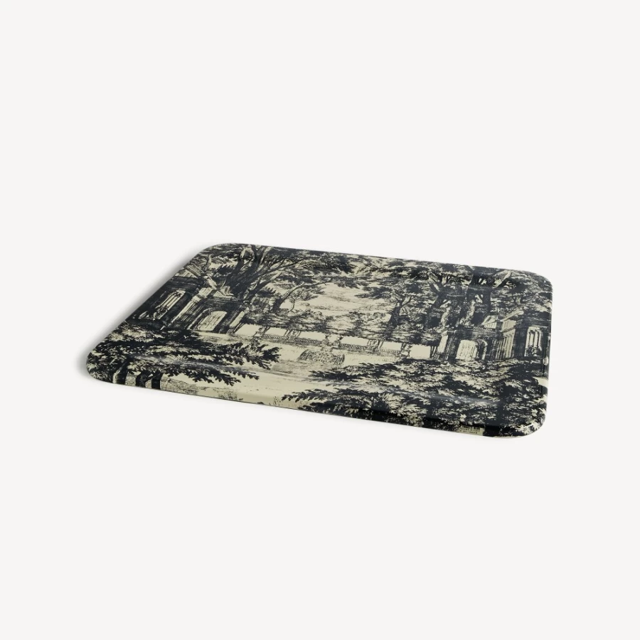 Fornasetti Blue Ivory Tray Giardino Settecentesco Decorative Collectible Tray