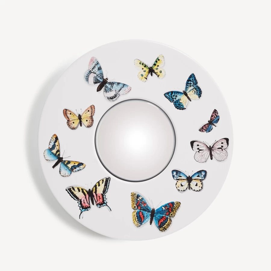 Fornasetti Multicolour Farfalle Frame with Convex Mirror - Decorative Wall Art