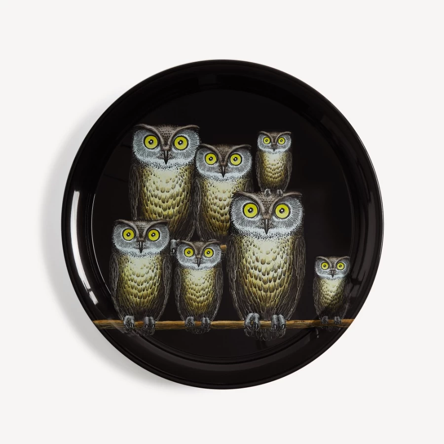 Fornasetti Multicolour Tray Civette Decorative Collectible Tray