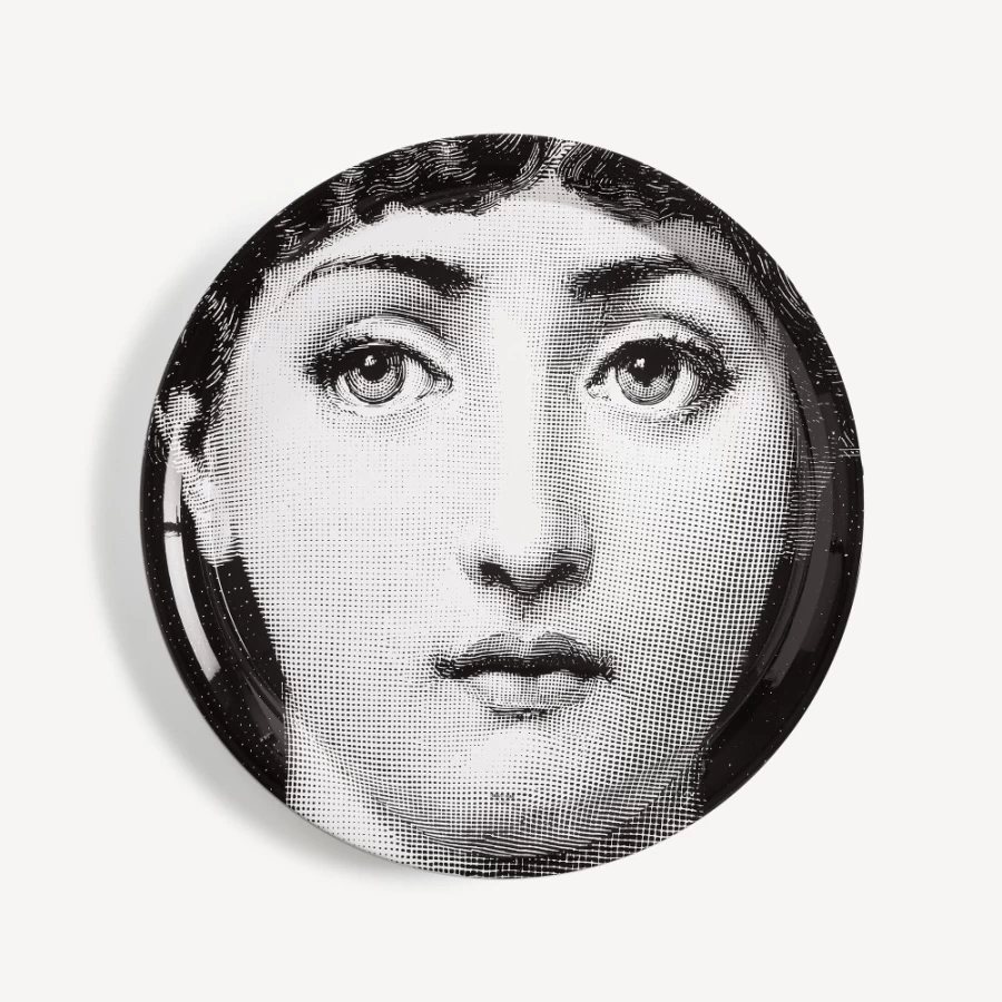 Fornasetti Tema E Variazioni N.1 Decorative Tray in White and Black