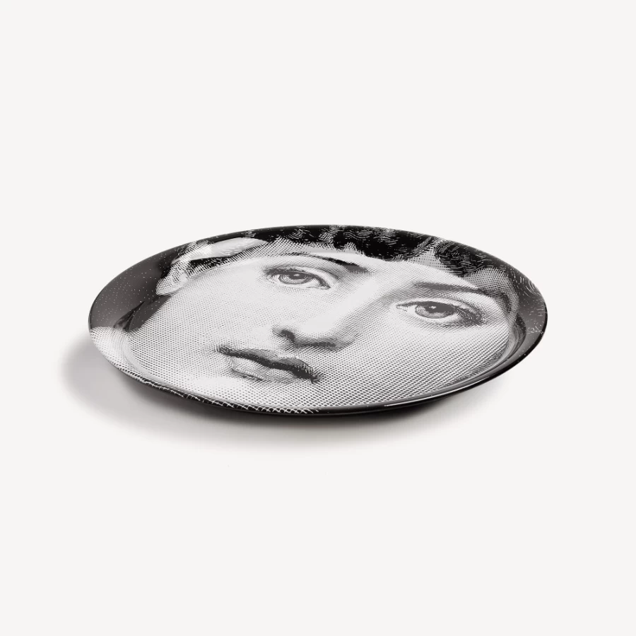 Fornasetti Tema E Variazioni N.1 Decorative Tray in White and Black