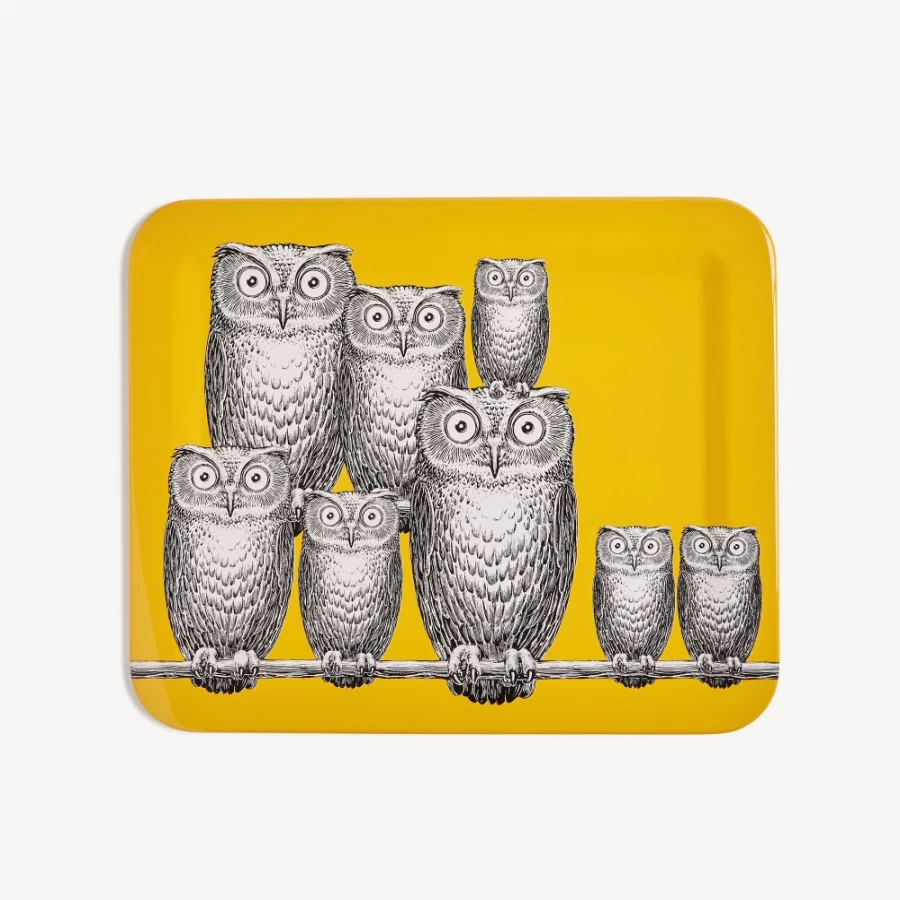 Fornasetti Multicolour Tray Civette Decorative Collectible Tray